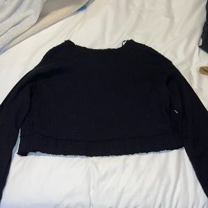 Free people waffle backless sweater